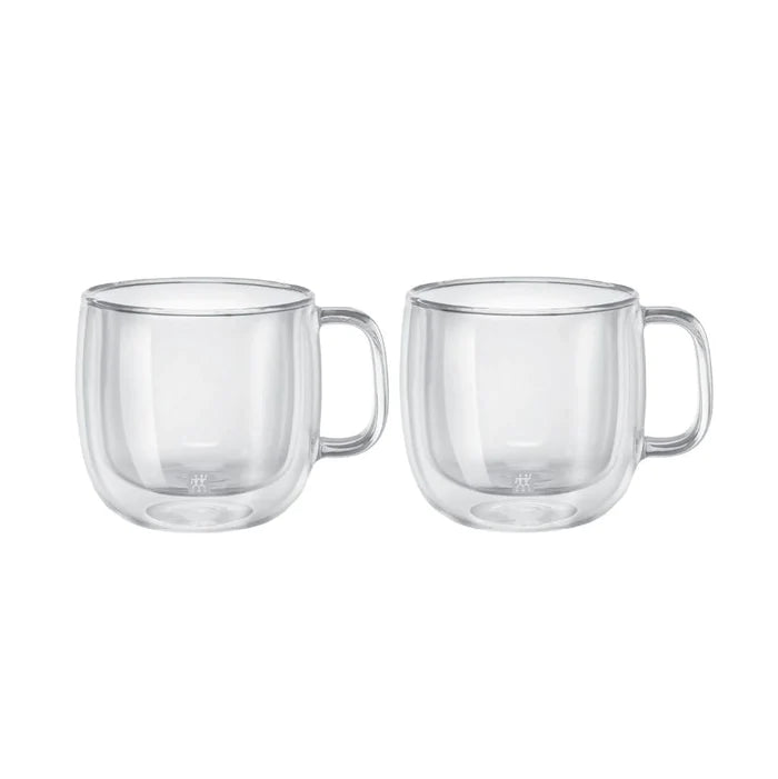 Zwilling Sorrento Plus dubbelwandig glas met greep cappuccino - set van 2 - Oosterlinck