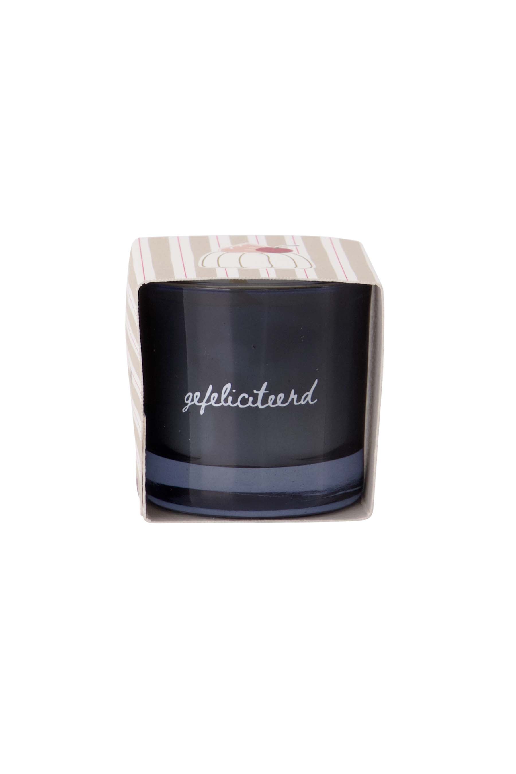 Zusss   Geurkaarsje in wikkel "gefeliciteerd" - Oosterlinck Home