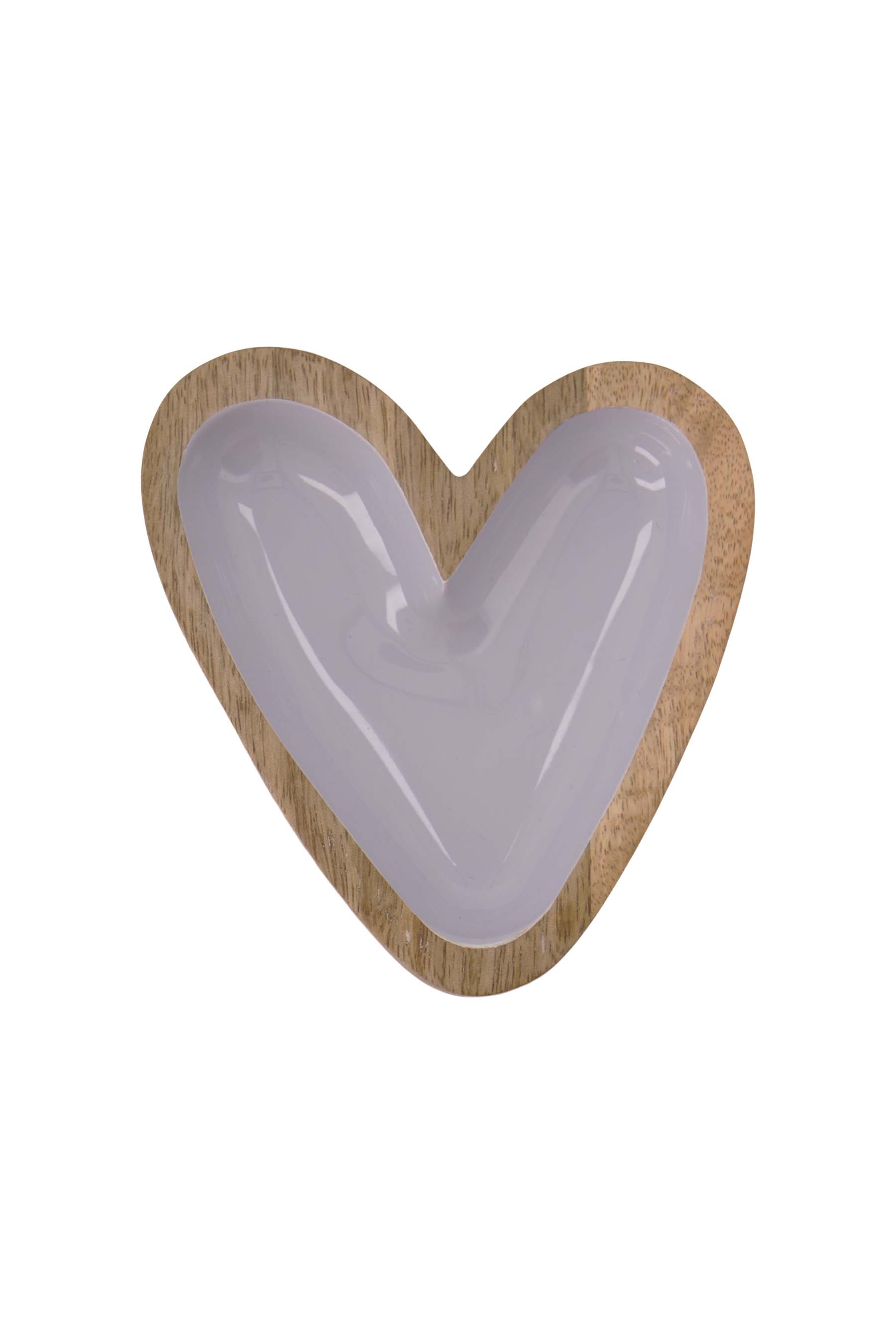 Zusss  Kommetje hout hartvorm grijsblauw - Oosterlinck Home