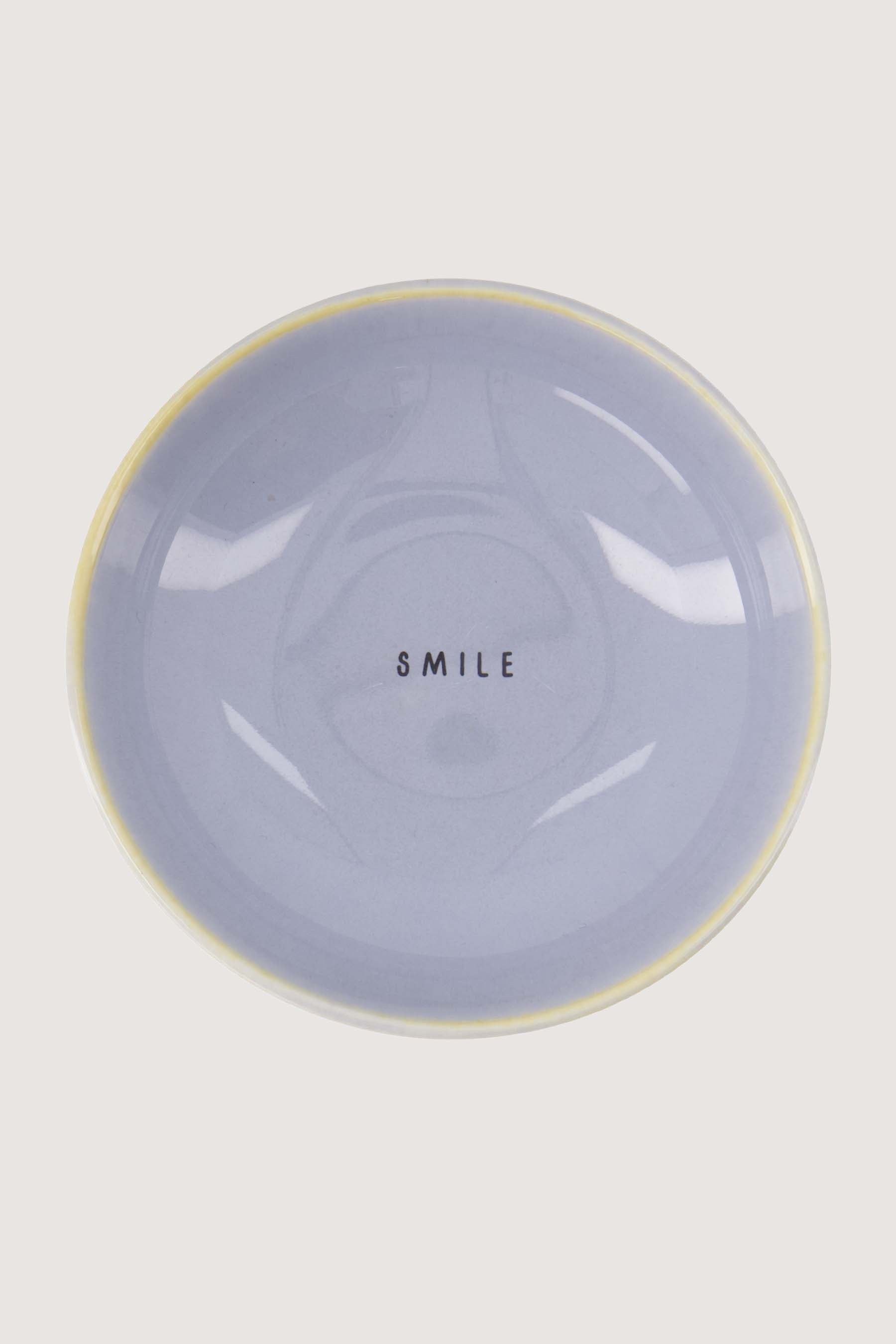 Zusss  Koffiemok Smile wit/lichtblauw - Oosterlinck Home