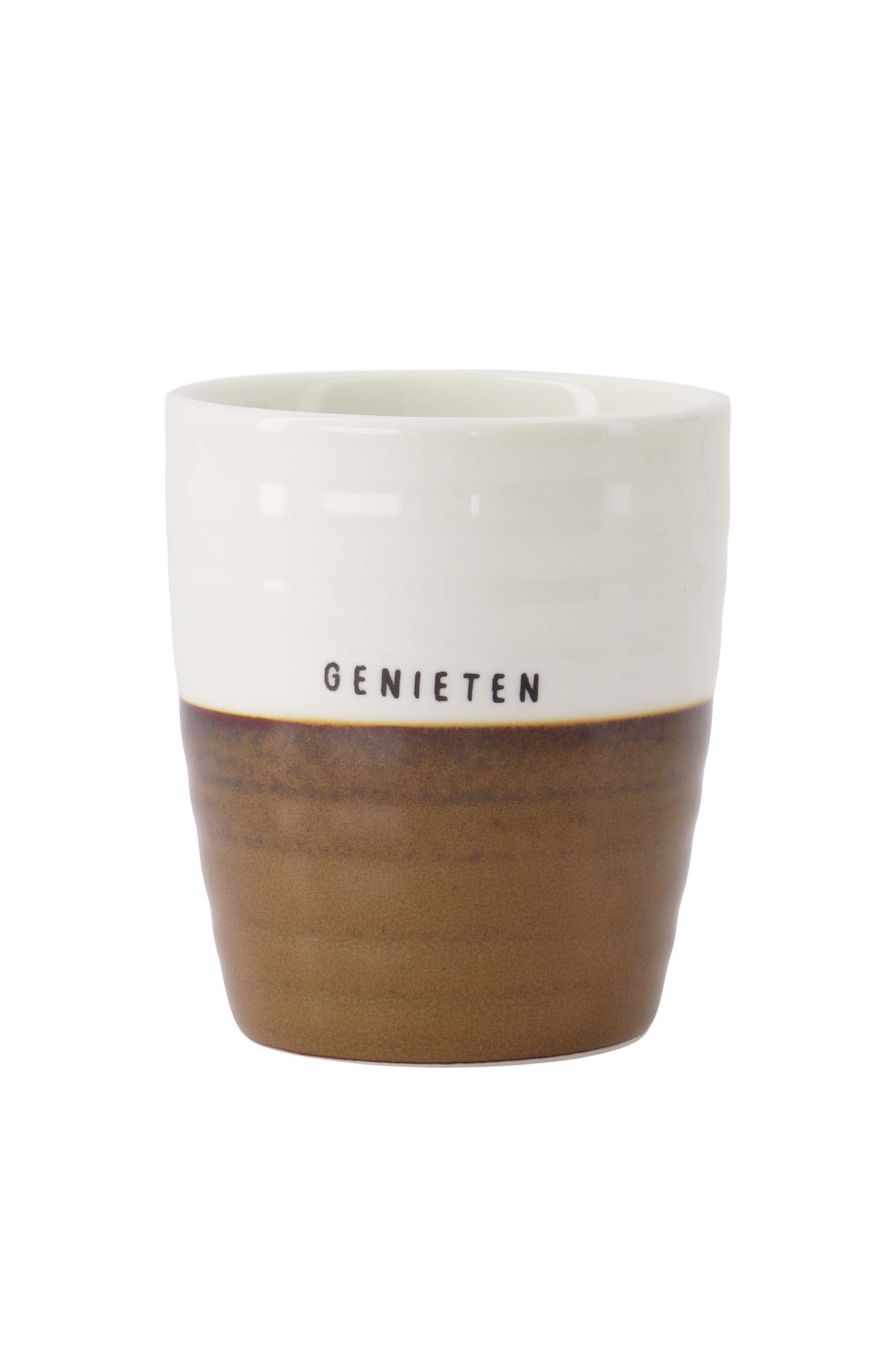 Zusss  Koffiemok Genieten mokkabruin - Oosterlinck Home