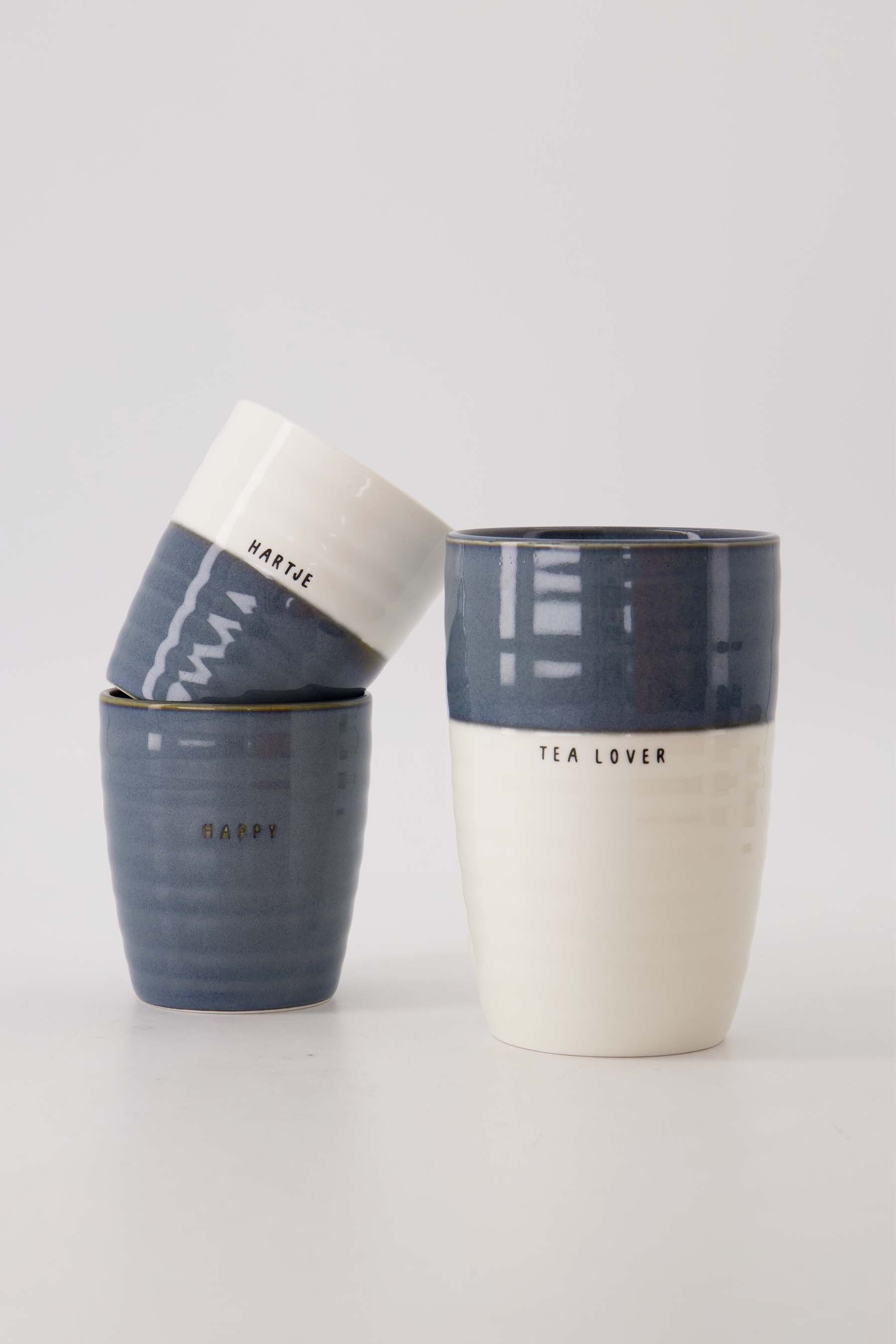 Zusss keramisch lepeltje Lieveling blauw - Oosterlinck Home