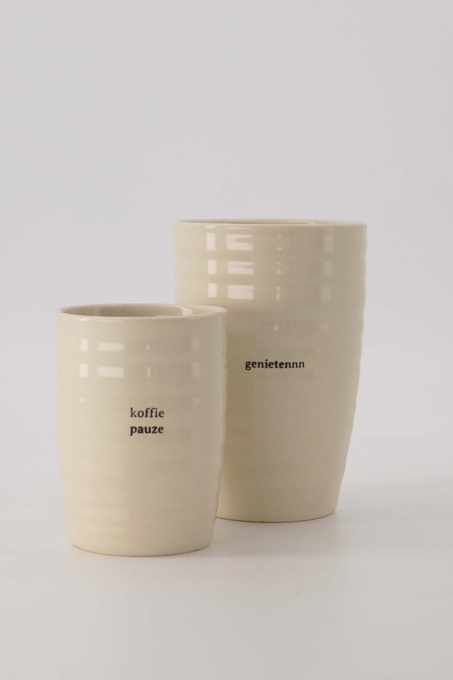 Zusss keramisch lepeltje Enjoy zandkleurig - Oosterlinck Home