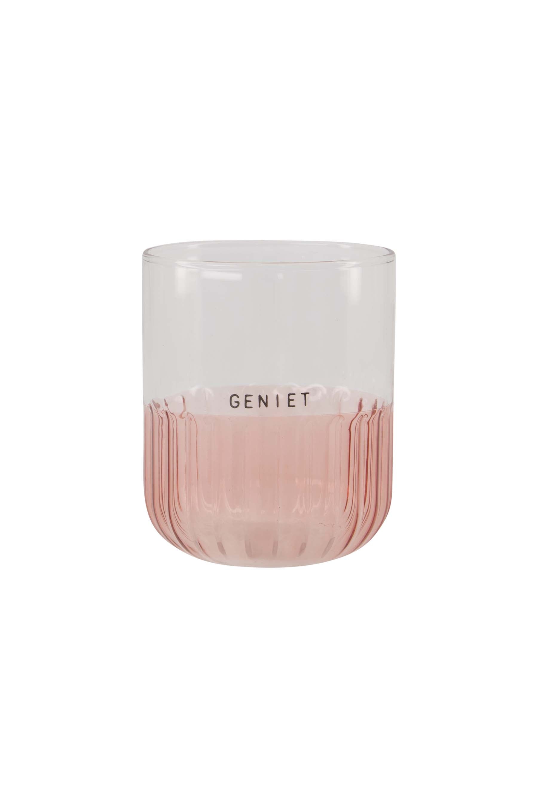 Zusss  Drinkglas gekleurd: Leukerd / Geniet / Liefs / Smile - Oosterlinck