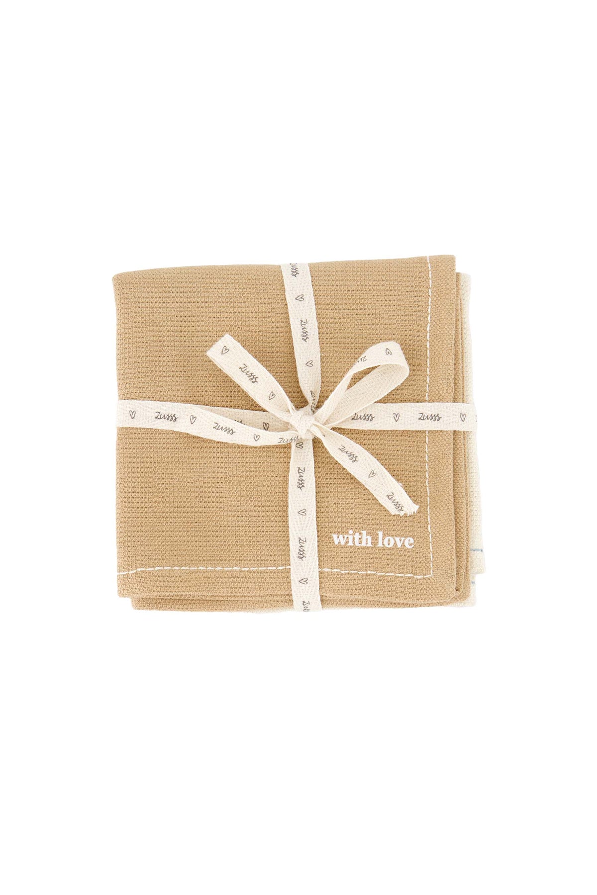 Zusss  Vaatdoekjes 'With love' / set van 4