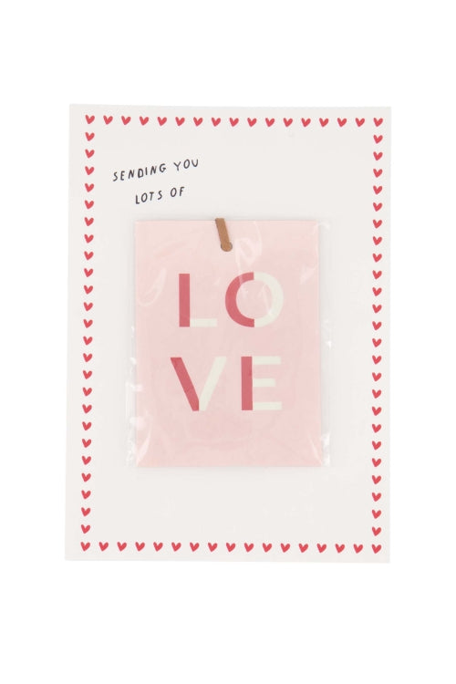 Zusss  Wenskaart met geurzakje Sending you love - Oosterlinck Home