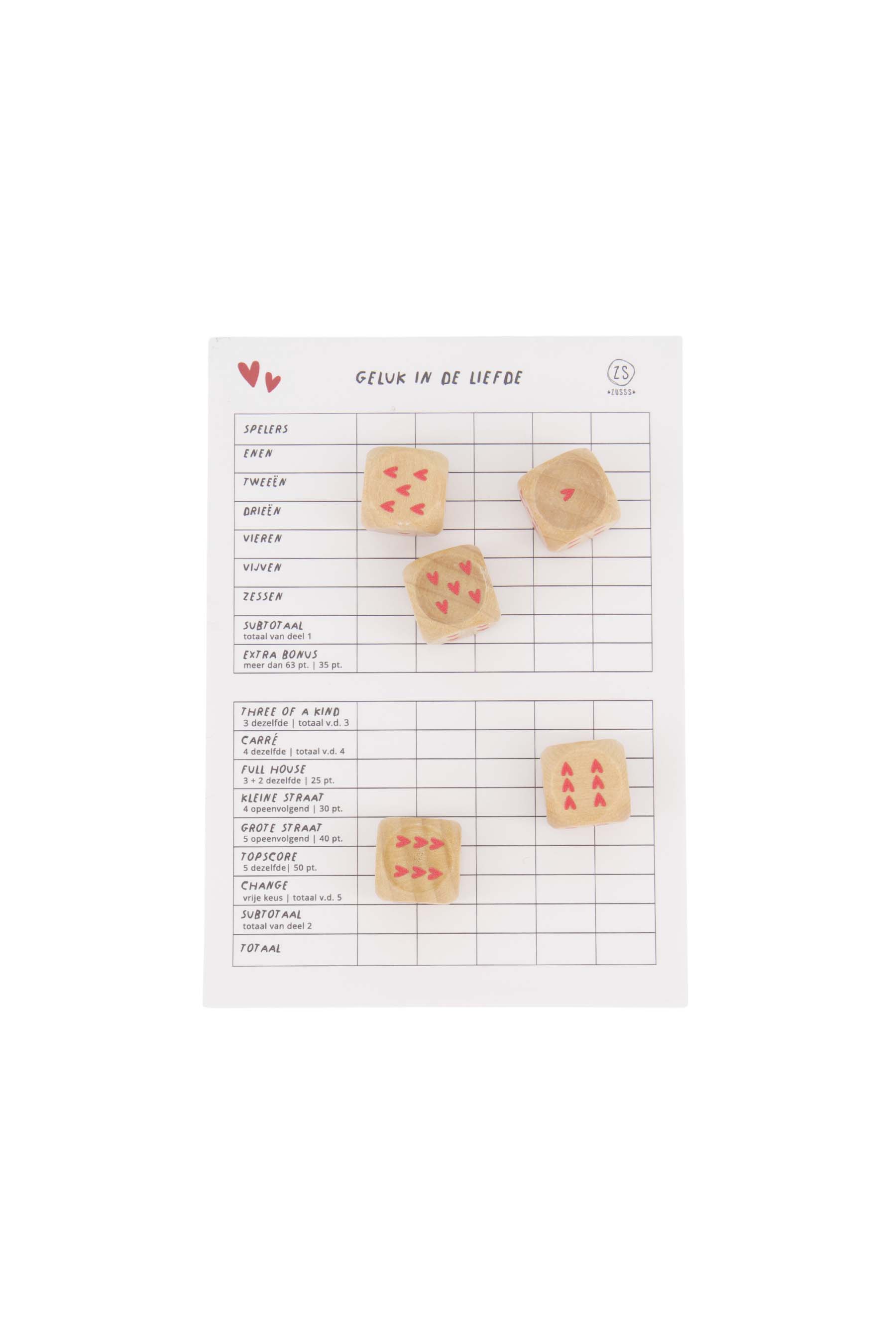 ZUSSS   spelletje yahtzee Geluk in de liefde of het spel