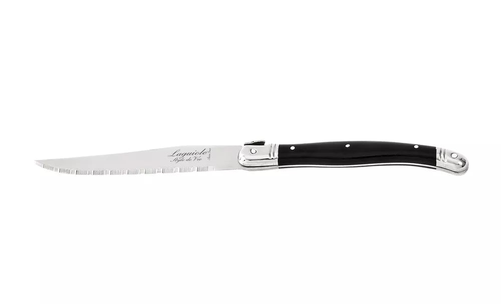 Laguiole Premium Line set/6 steakmessen zwart - Oosterlinck Home