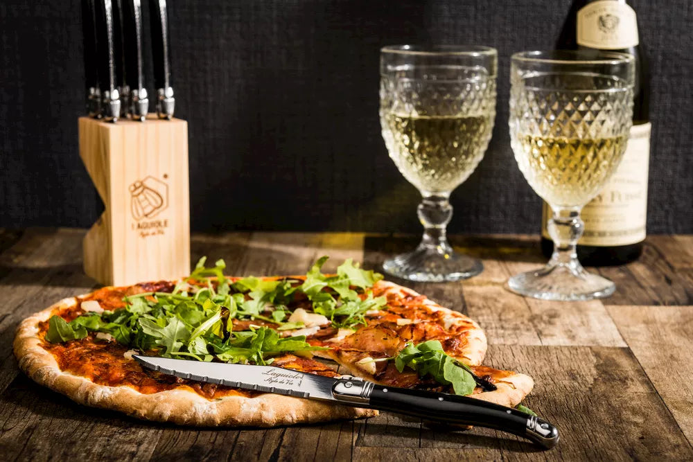 Laguiole Premium Line set/6 steakmessen zwart - Oosterlinck Home