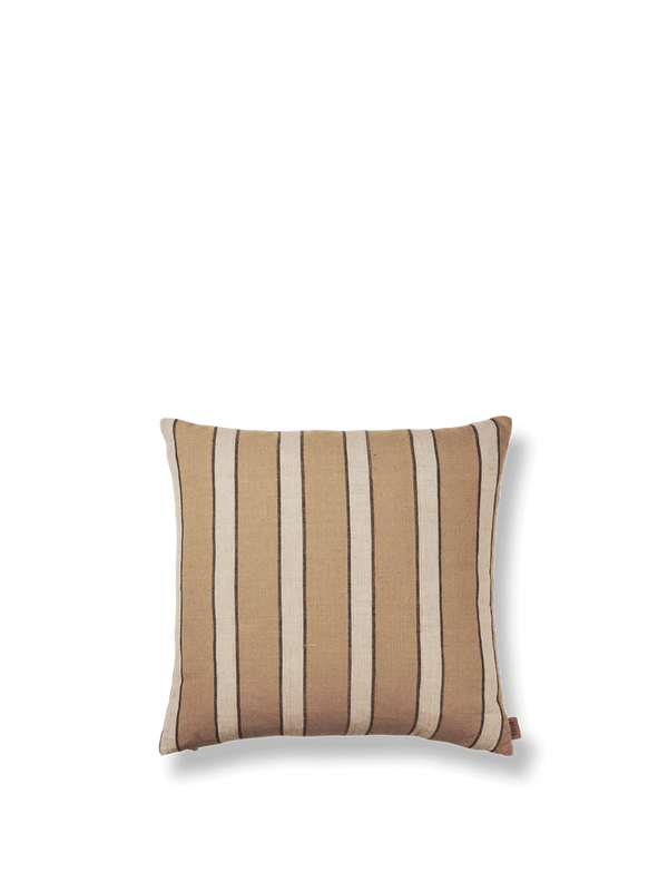 Ferm Living  Brown Cotton Stripes Cushion - Oosterlinck