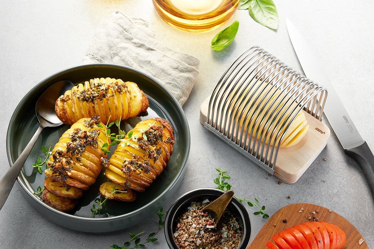 Gefu Hasselback aardappelsnijder - Oosterlinck Home