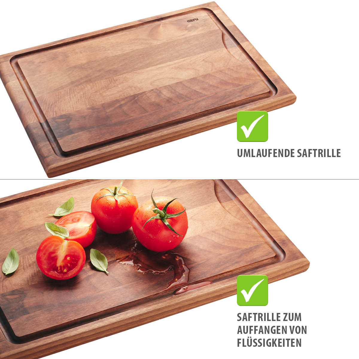 Gefu Enno snijplank 44*30cm walnoot - Oosterlinck Home