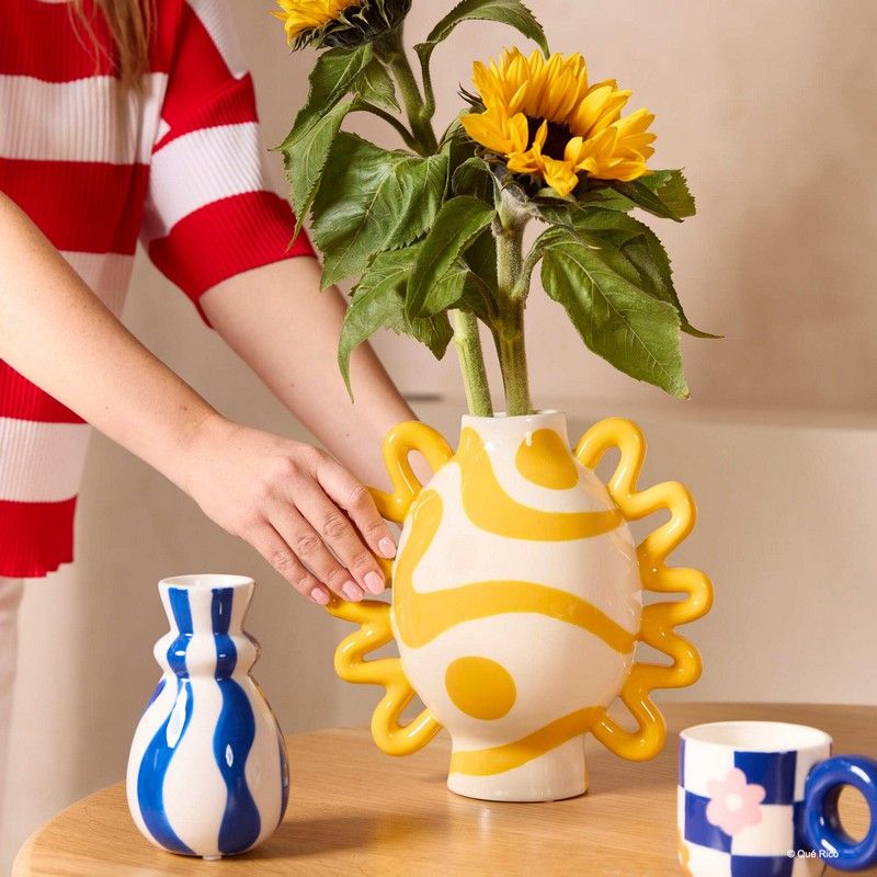 QUE RICO  Vaas CAROLINA - BOLD & BLUE - Oosterlinck Home