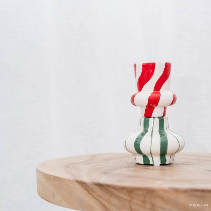 QUE RICO   CANDLE HOLDER ISIDRO - RAYAS BAILARINAS - Oosterlinck Home