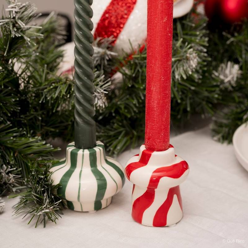QUE RICO   CANDLE HOLDER RAMIRO - HAPPY WAVES - Oosterlinck Home