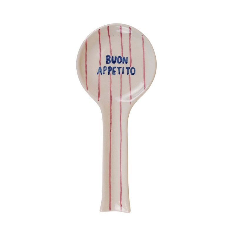 Atelier Pistache   Lepel bordje 'buon appetito' blauw