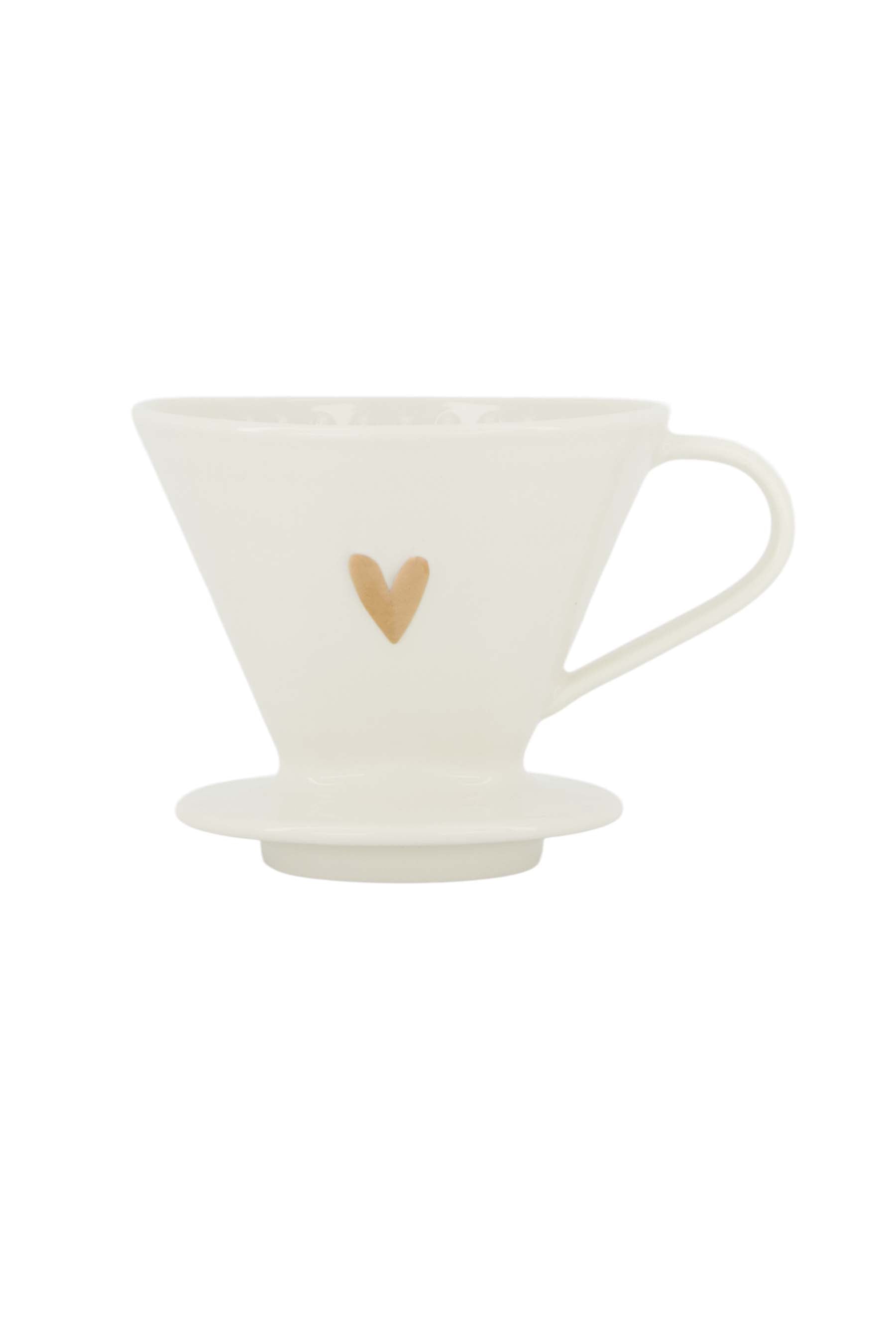 Zusss  Koffiefilterhouder keramiek hartje
