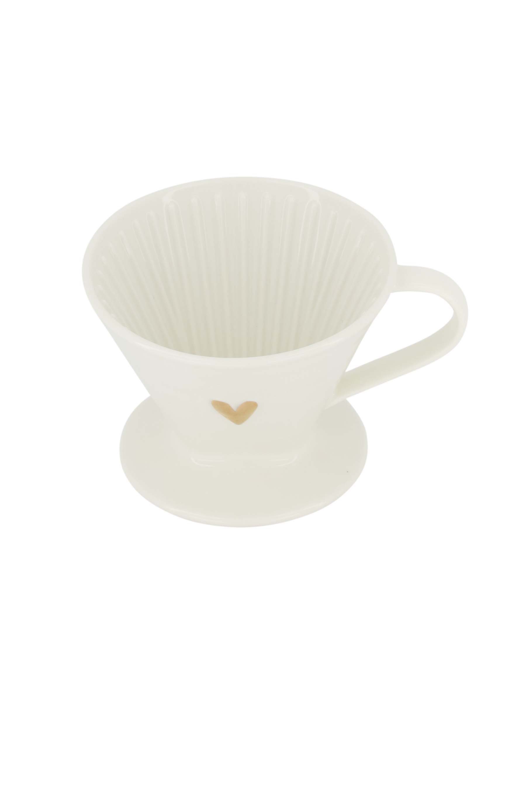 Zusss  Koffiefilterhouder keramiek hartje
