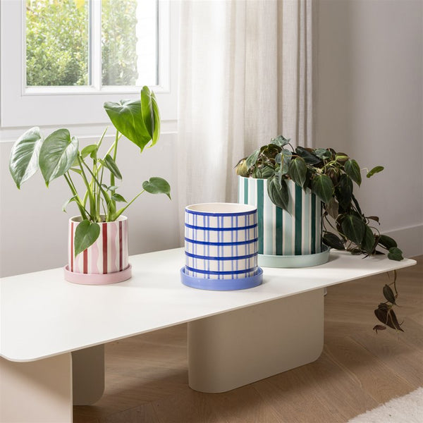 &Klevering  Bloempot Planter Clash grid or wiggle