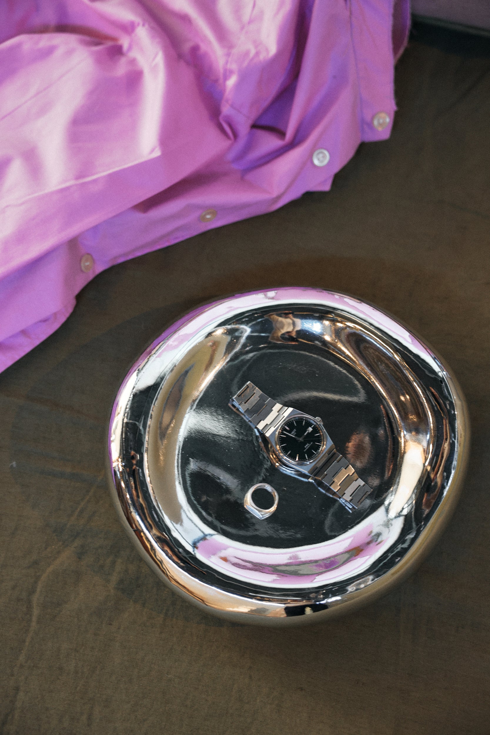 HK Living  Gleam glass bowl chrome
