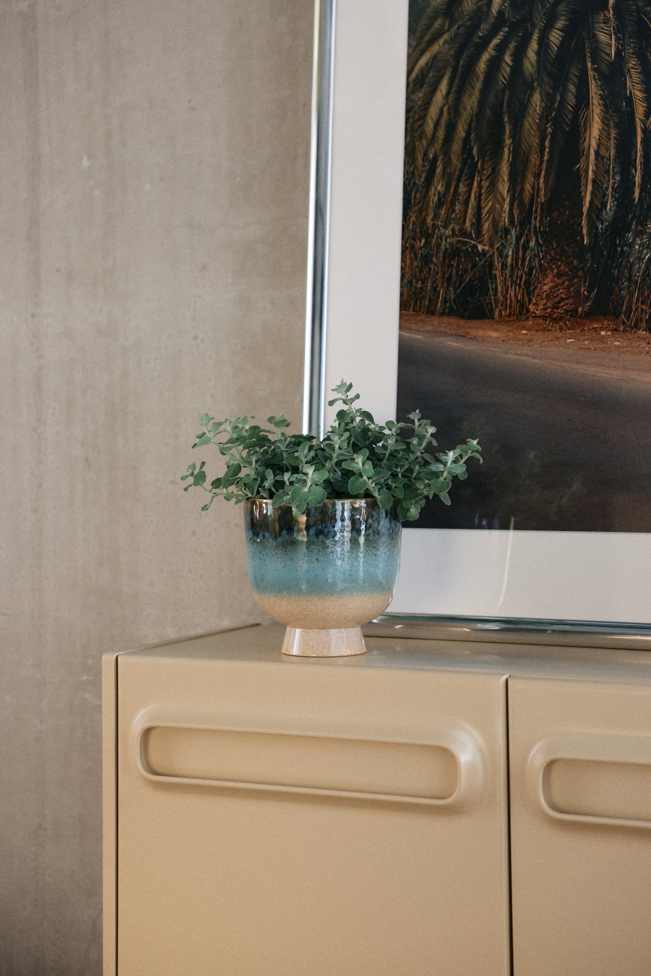 HK Living  Retro flower pot lagoon - Oosterlinck Home