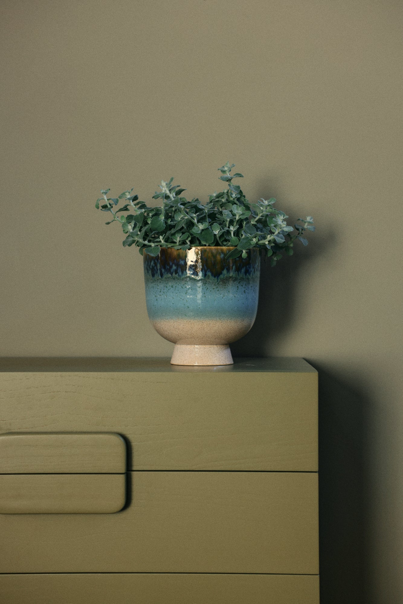 HK Living  Retro flower pot lagoon - Oosterlinck Home