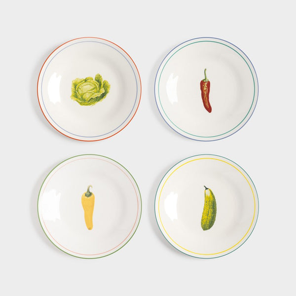 &Klevering   Plate vegetable - set van 4 - Oosterlinck