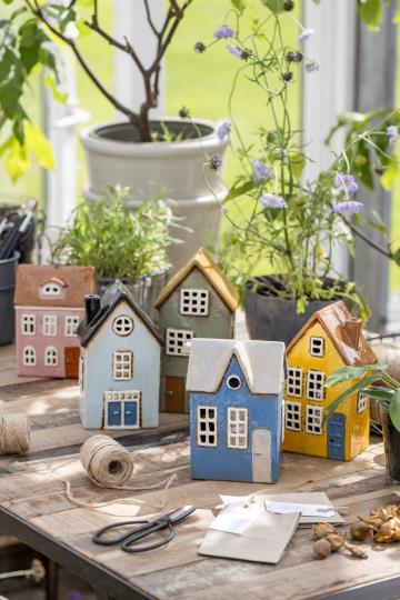 IB Laursen  Lichthuisje Nyhavn Kopenhagen lichtblauw-dubbele deur - Oosterlinck Home
