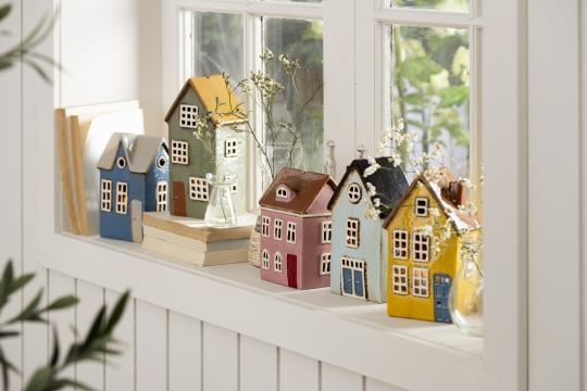 IB Laursen  Lichthuisje Nyhavn Kopenhagen lichtblauw-dubbele deur - Oosterlinck Home