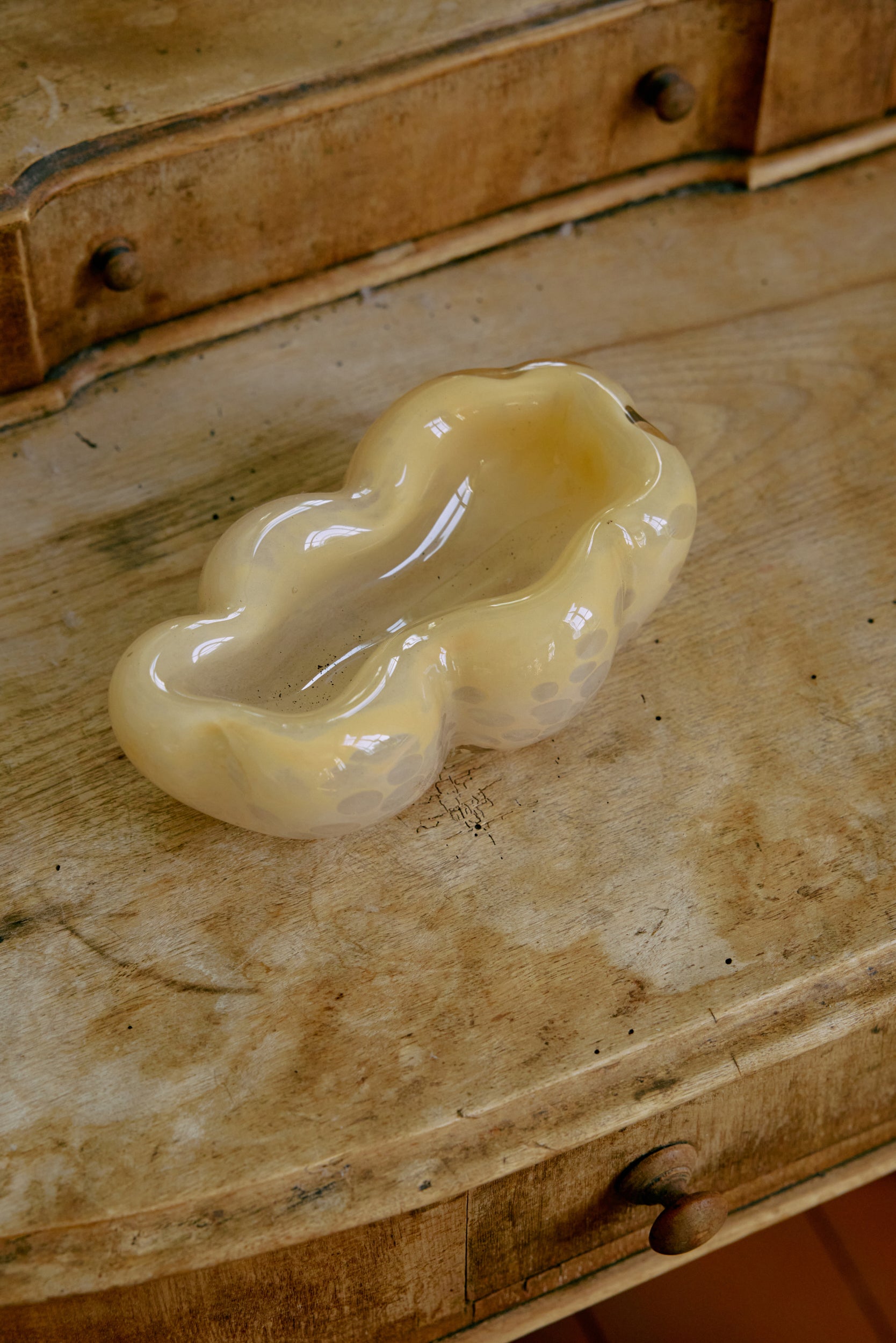 HK Living  Glass bowl Oyster - Oosterlinck Home
