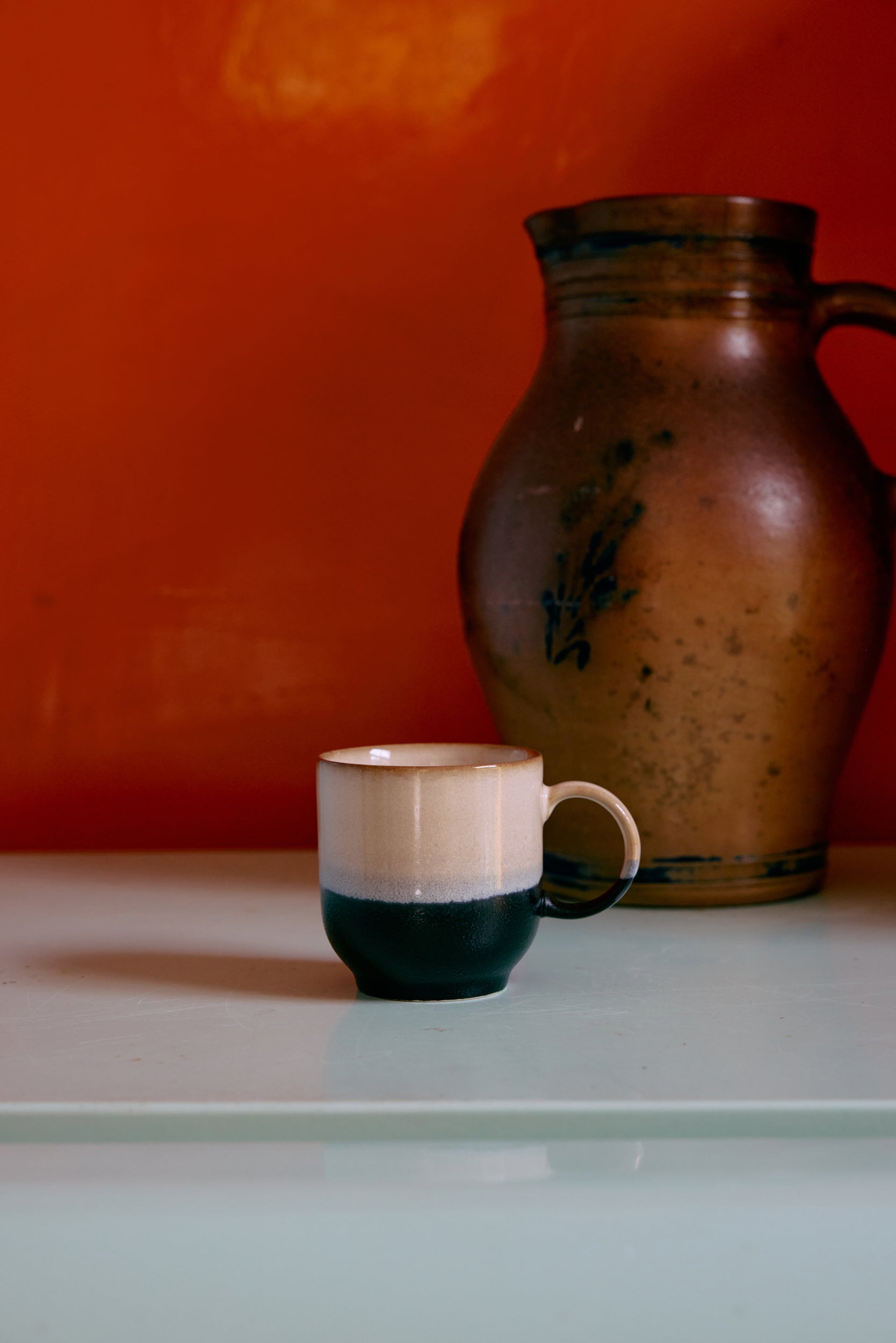 HK Living  70s ceramics café mug met oor 5+1 GRATIS