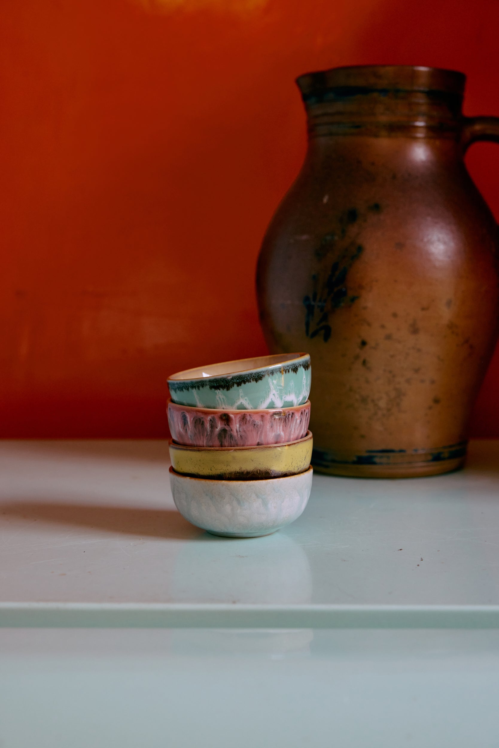 HK Living  70s ceramics: XS bowls Modernist / set van 4