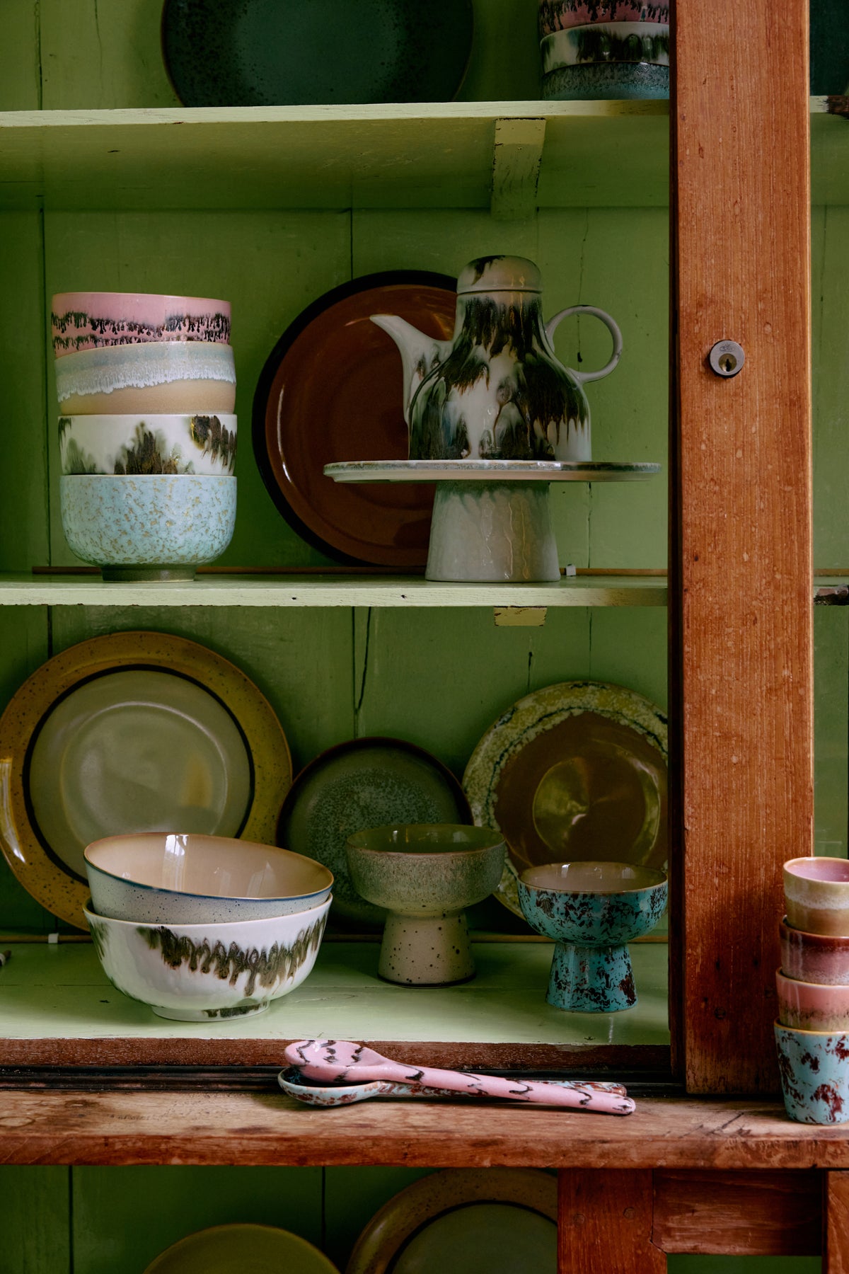 HK Living  70s ceramics Noodle bowls Dada / set van 4