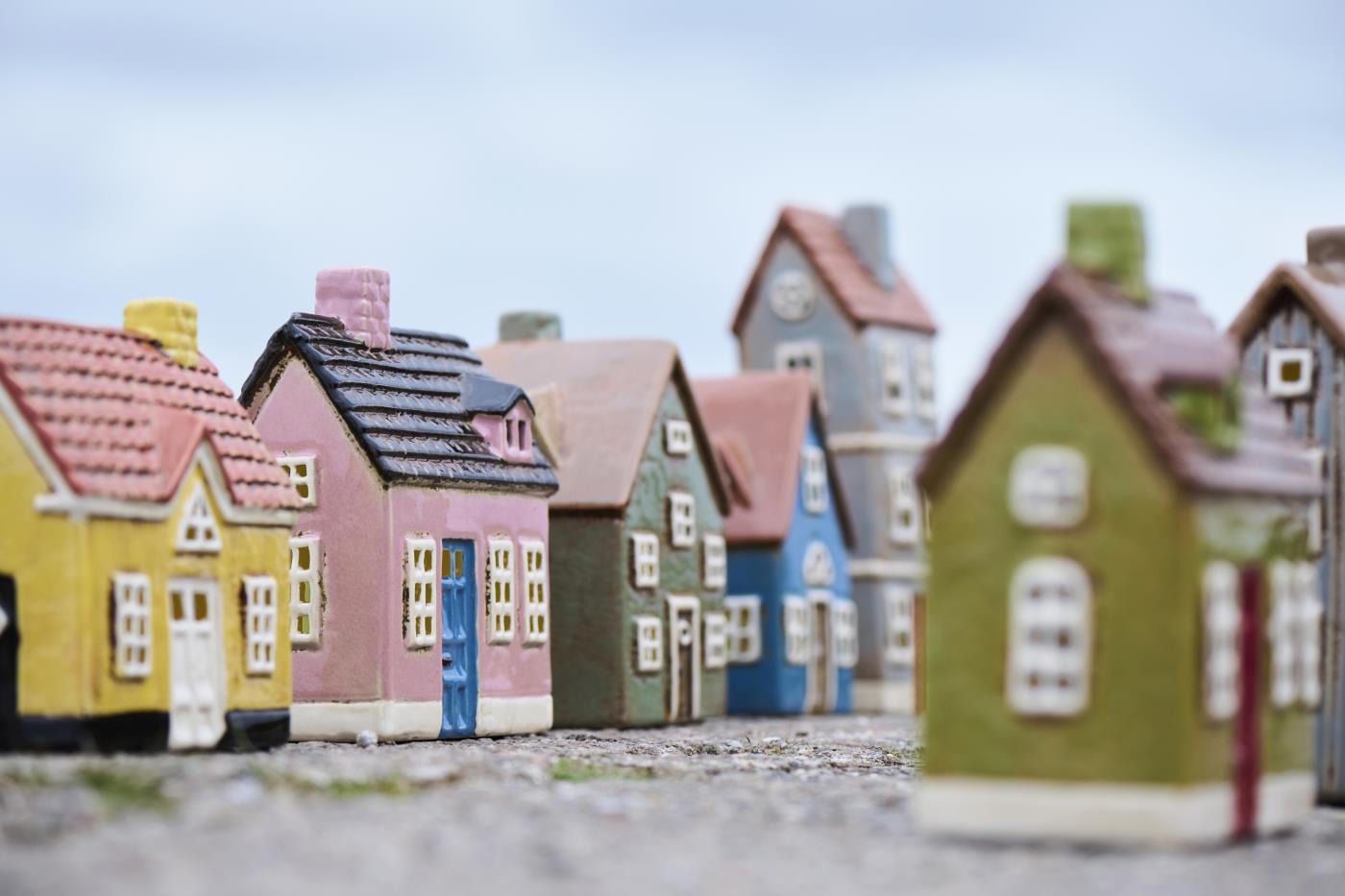 IB Laursen  Lichthuisje Nyhavn Kopenhagen blauw-beige deur - Oosterlinck Home