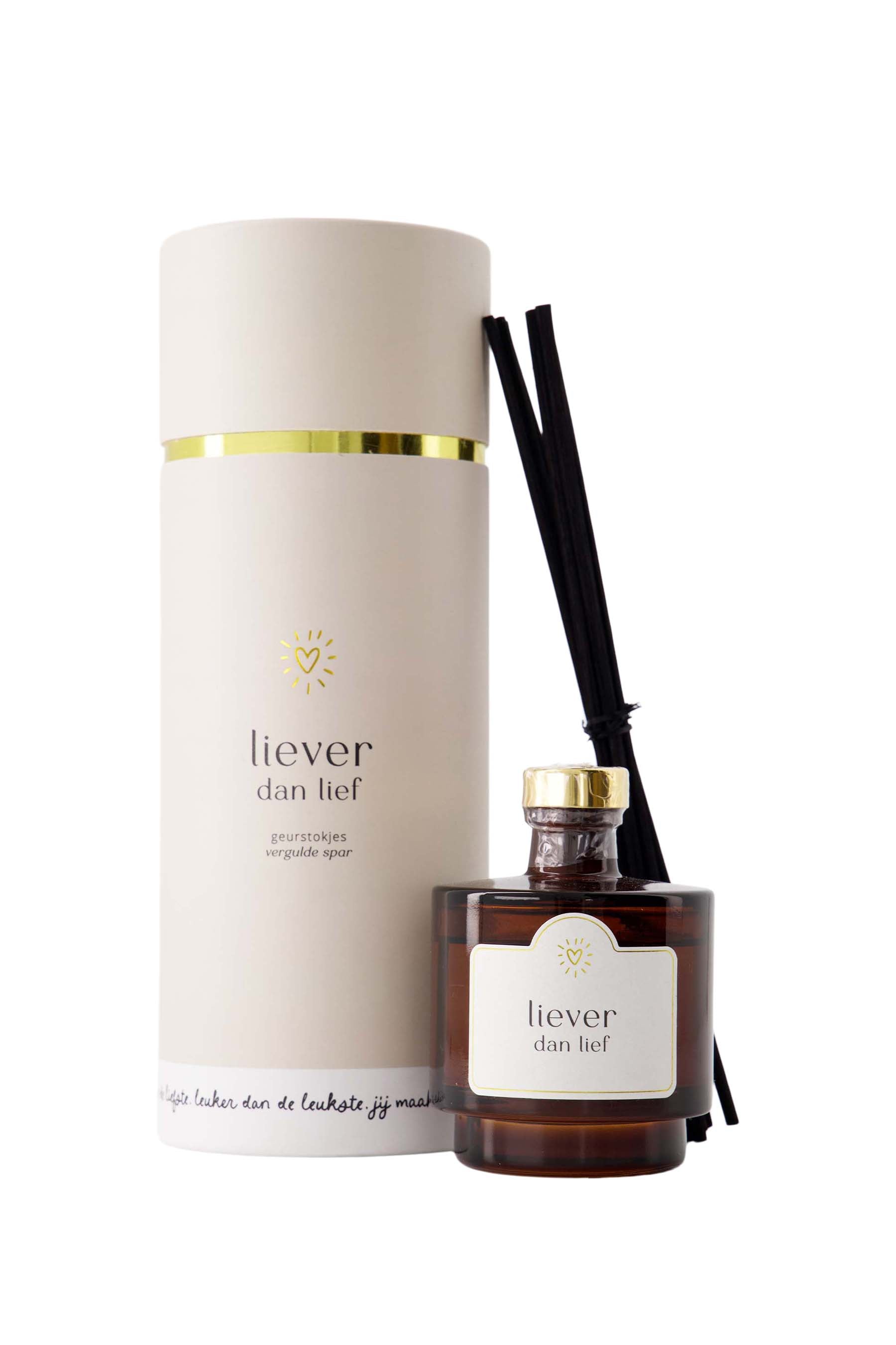 Zusss  Diffuser met geurstokjes in geschenkkoker  - diverse kleuren/teksten - Oosterlinck Home
