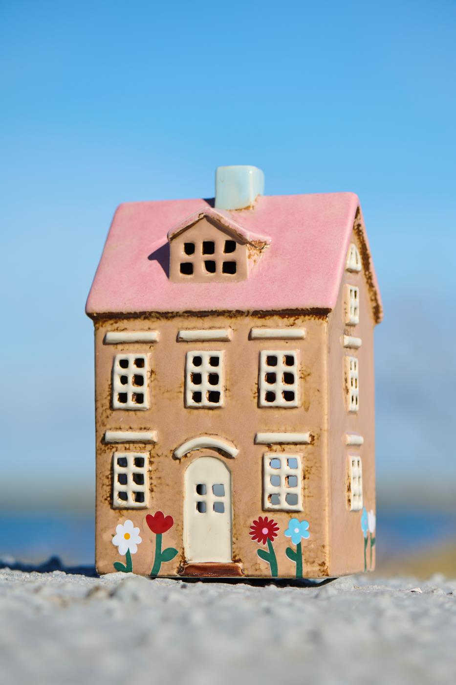 IB Laursen  Lichthuisje Nyhavn Kopenhagen beige-roze-bloemen