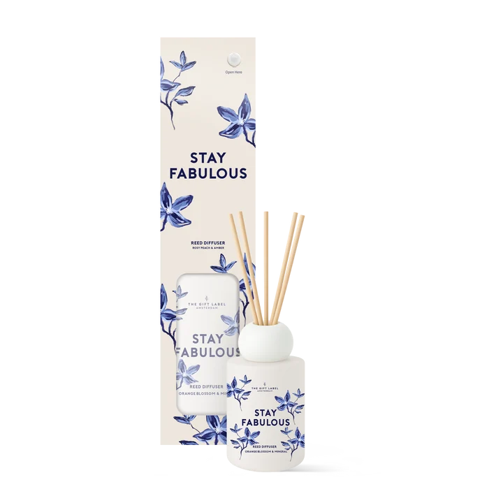 The Gift Label  Scented Candle Stay Fabulous blauw