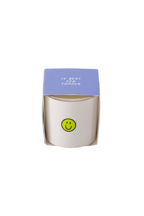 Zusss   Geurkaarsje mini in wikkel Topper/smiley