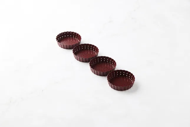 Point Virgule tartelettevorm met uitneembare bodem 10cm set/4