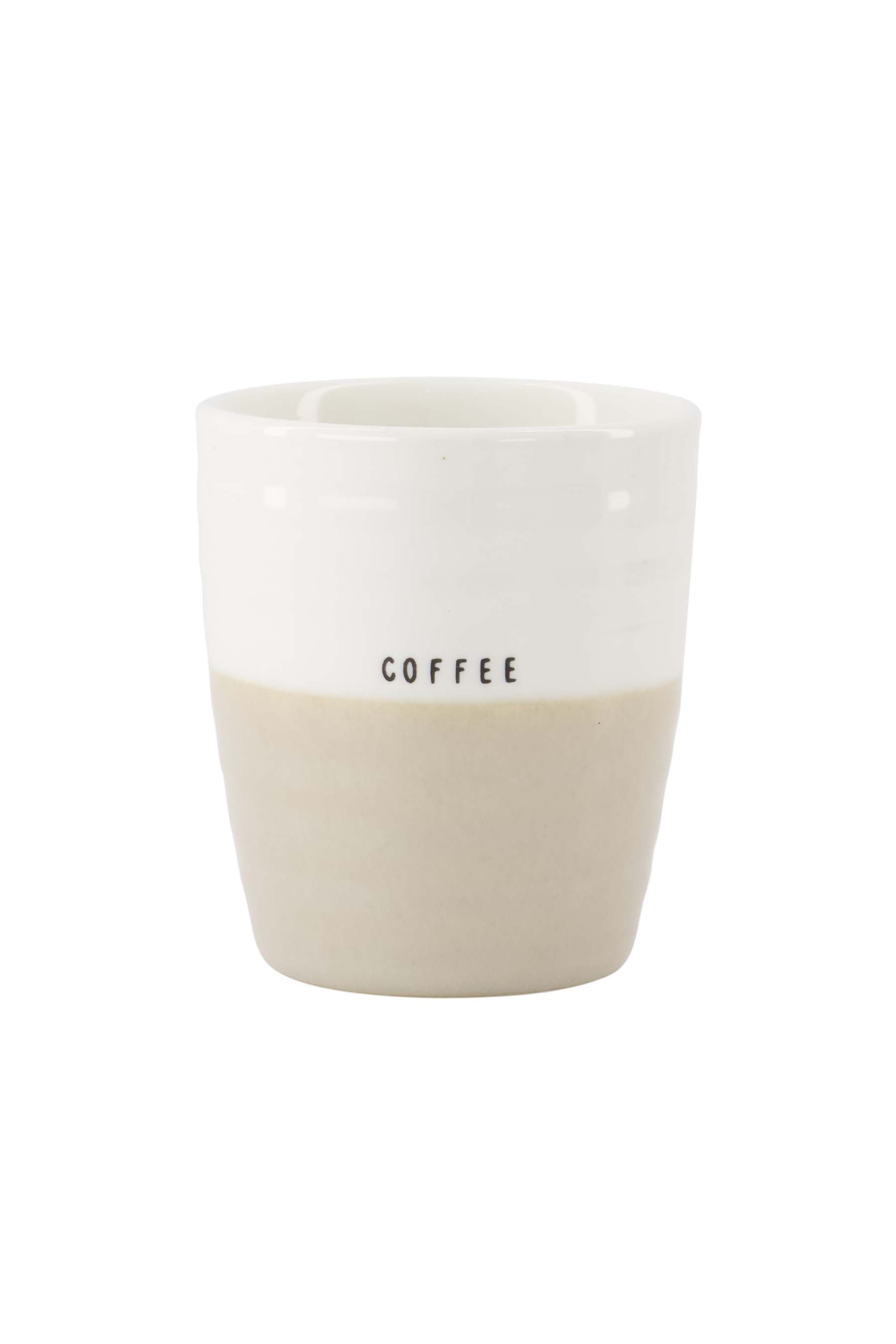 Zusss  Koffiemok Coffee wit/bruin of wit/beige - Oosterlinck Home