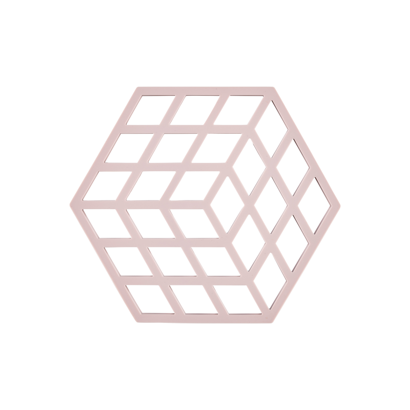Zone Denmark Cube potonderzetter op de gedekte tafel, beschermt en stijlvol onder potten en vazen.