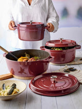 STAUB La Cocotte gietijzeren LAGE stoofpot 28cm bordeaux - Oosterlinck