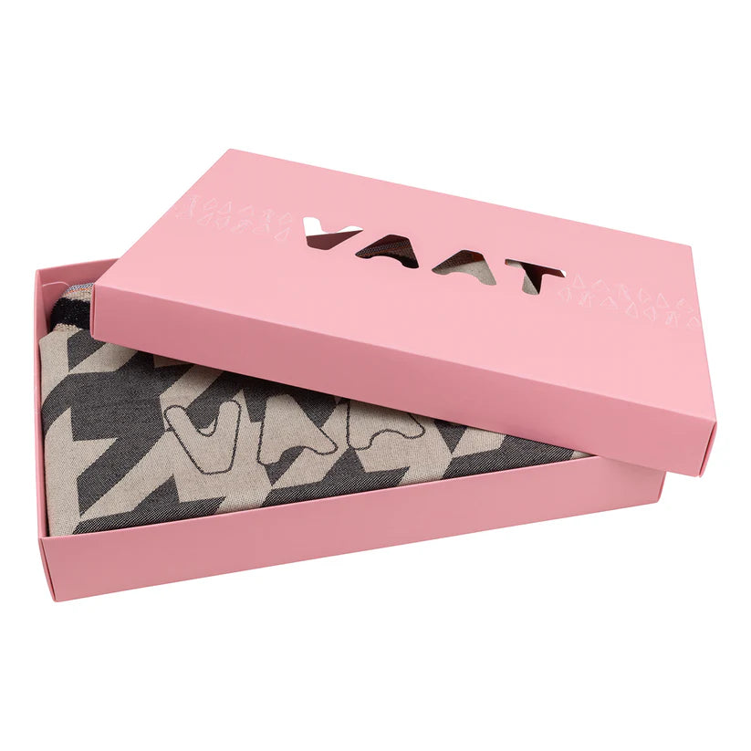 VAAT  Handdoeken giftset I Love Pied De Poule zwart