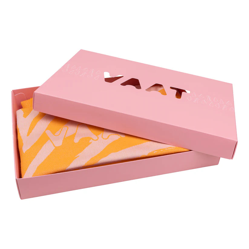 VAAT  Handdoeken giftset I Love Zebra oranje
