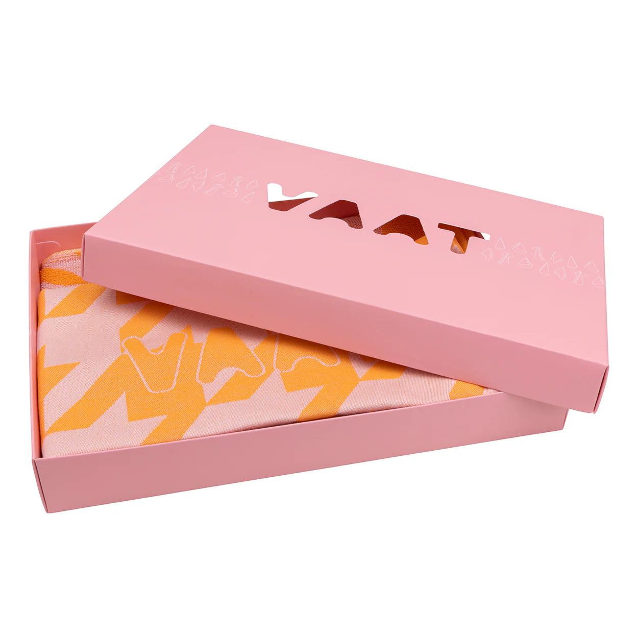 VAAT  Handdoeken giftset I Love Pied De Poule oranje
