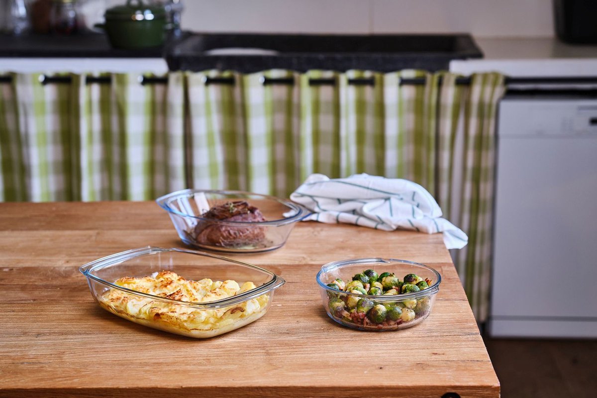 500°  Glazen oven-/bewaarschaal ovaal Grill & Drop - Oosterlinck Home