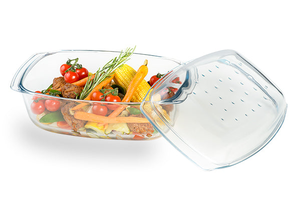 500°  Glazen oven-/bewaarschaal ovaal Grill & Drop - Oosterlinck Home