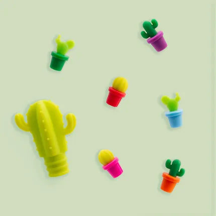 Dotz  Flessenstop Cactus & glasmarkeerders set van 6