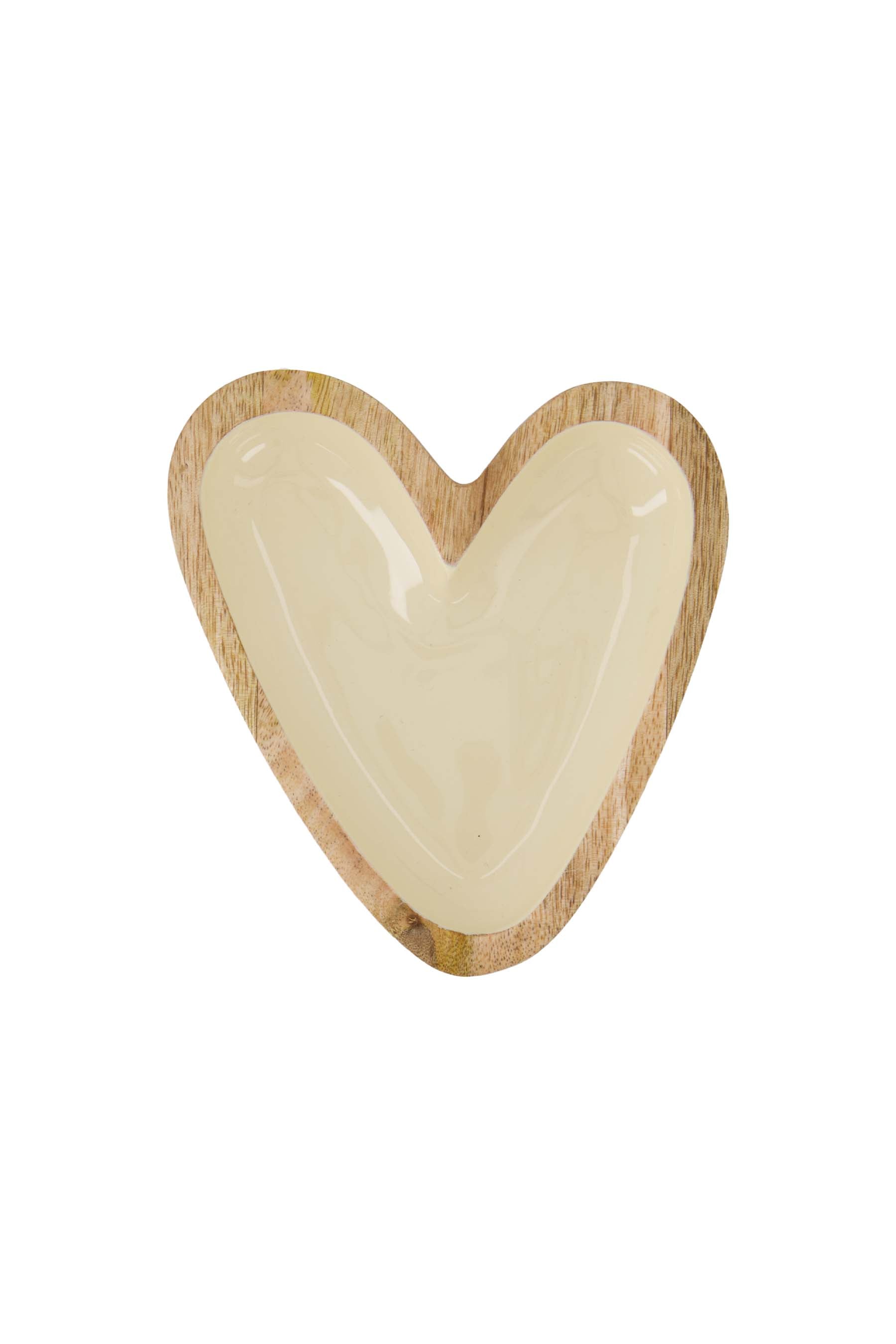Zusss  Kommetje hout hartvorm botergeel