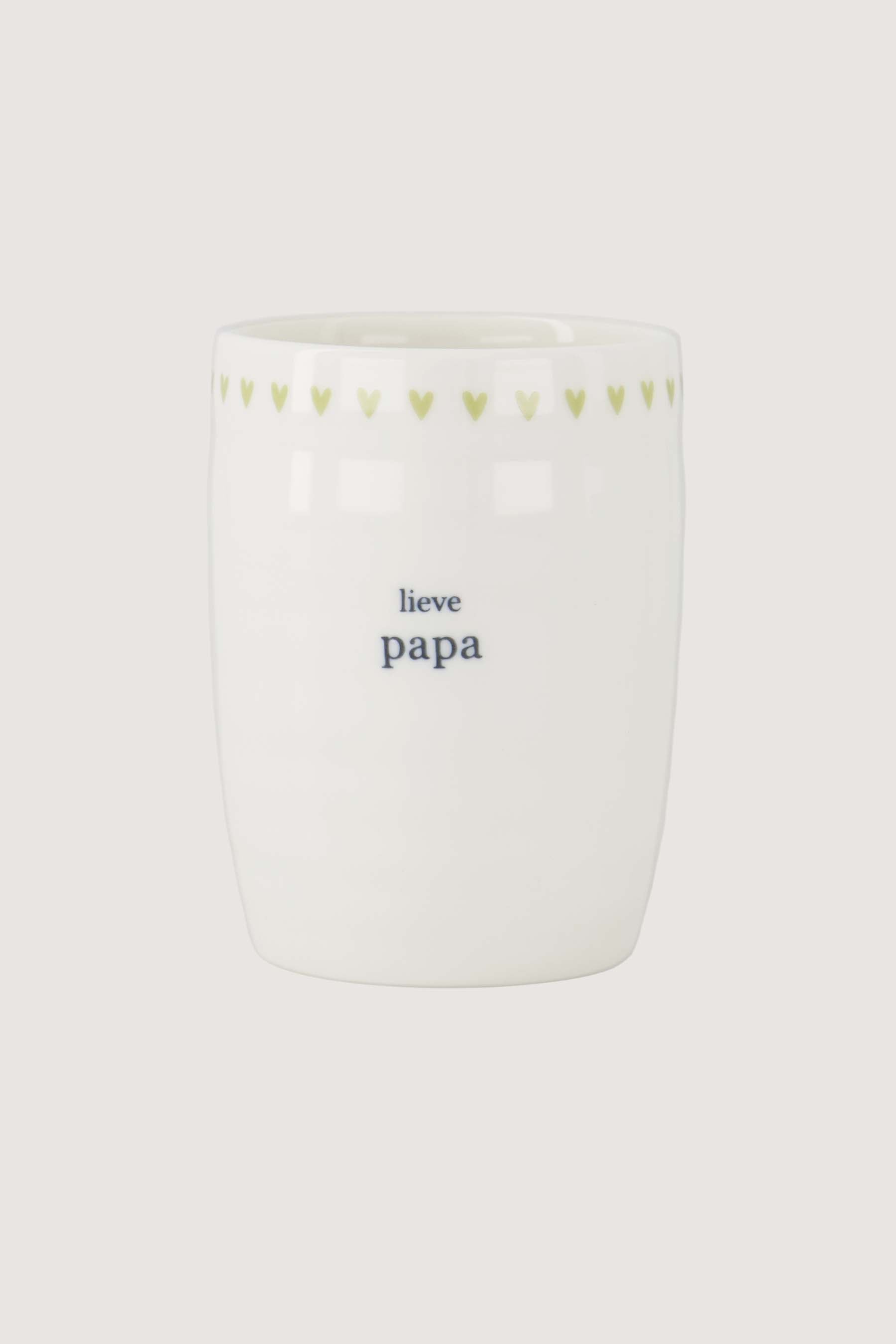 Zusss  Koffiemok sage hartjes  "lieve papa" - Oosterlinck Home